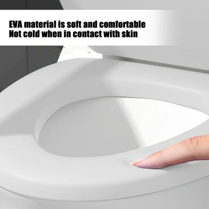 Aiteng Soft Vinyl V-Shaped Toilet Seat Cover with Comfort Foam Cushioning fits Most Fixtures, Toilet Lid with Secure Hinges Easy Clean and Installation, White