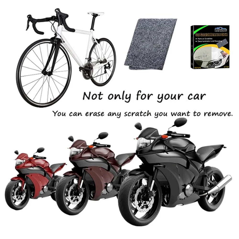 Aiteng 6PCS Nano Sparkle Cloth Car Scratch Remover, Nanosparkle Cloth for Car Scratches, Multipurpose Magic Car Scratch Cleaning