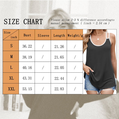 SHIBEVER Womens Tank Tops Spaghetti Strap Camisoles Scoop Neck Tops Sleeveless Cami Shirts for Womens clothes Summer Sleeveless Tops