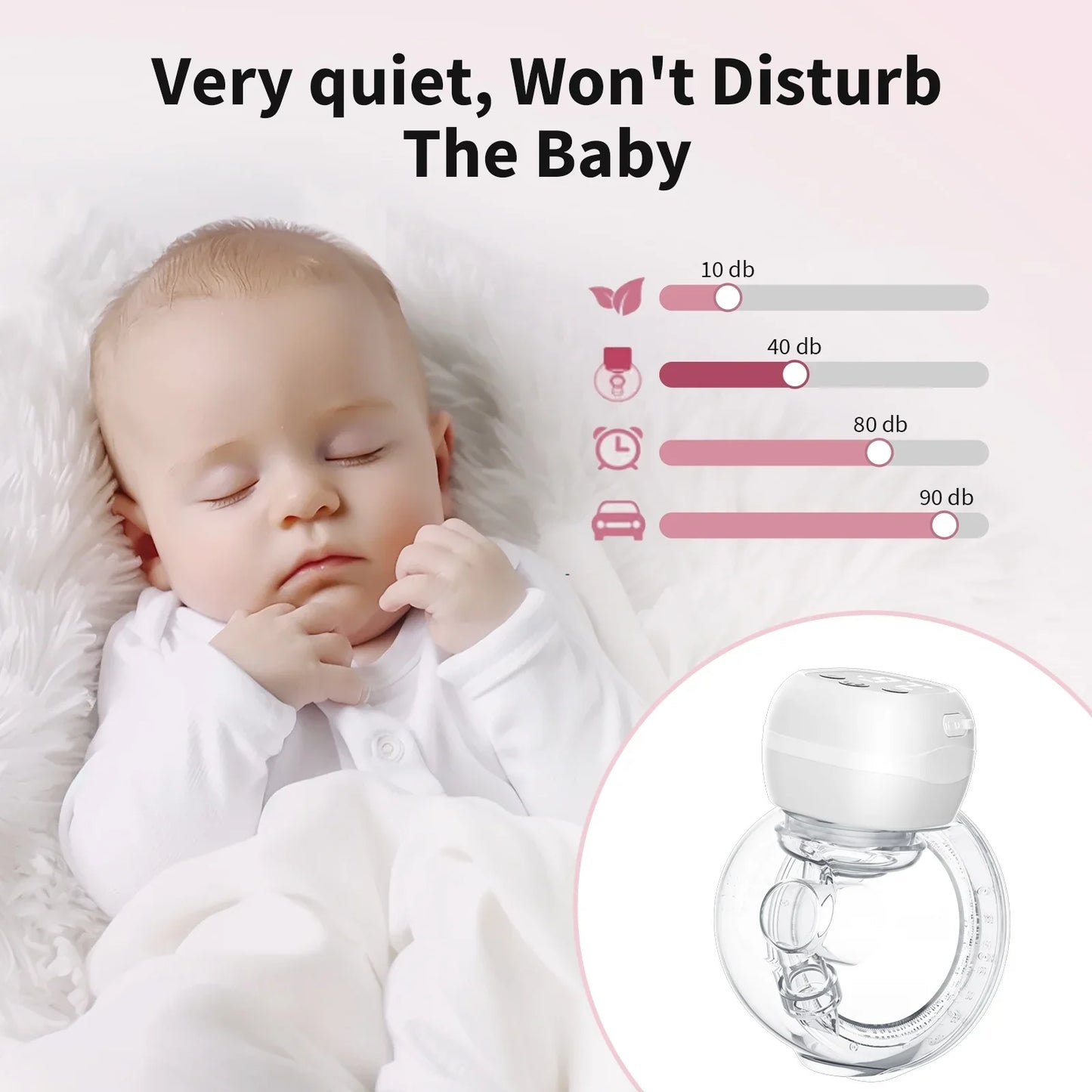 Totmizby Hands-Free Wearable Breast Pump,Electric Breast Pump with 3 Mode & 12 Levels,Portable and Low Noise-17/19/21/24mm Flange,2 Pack(White)