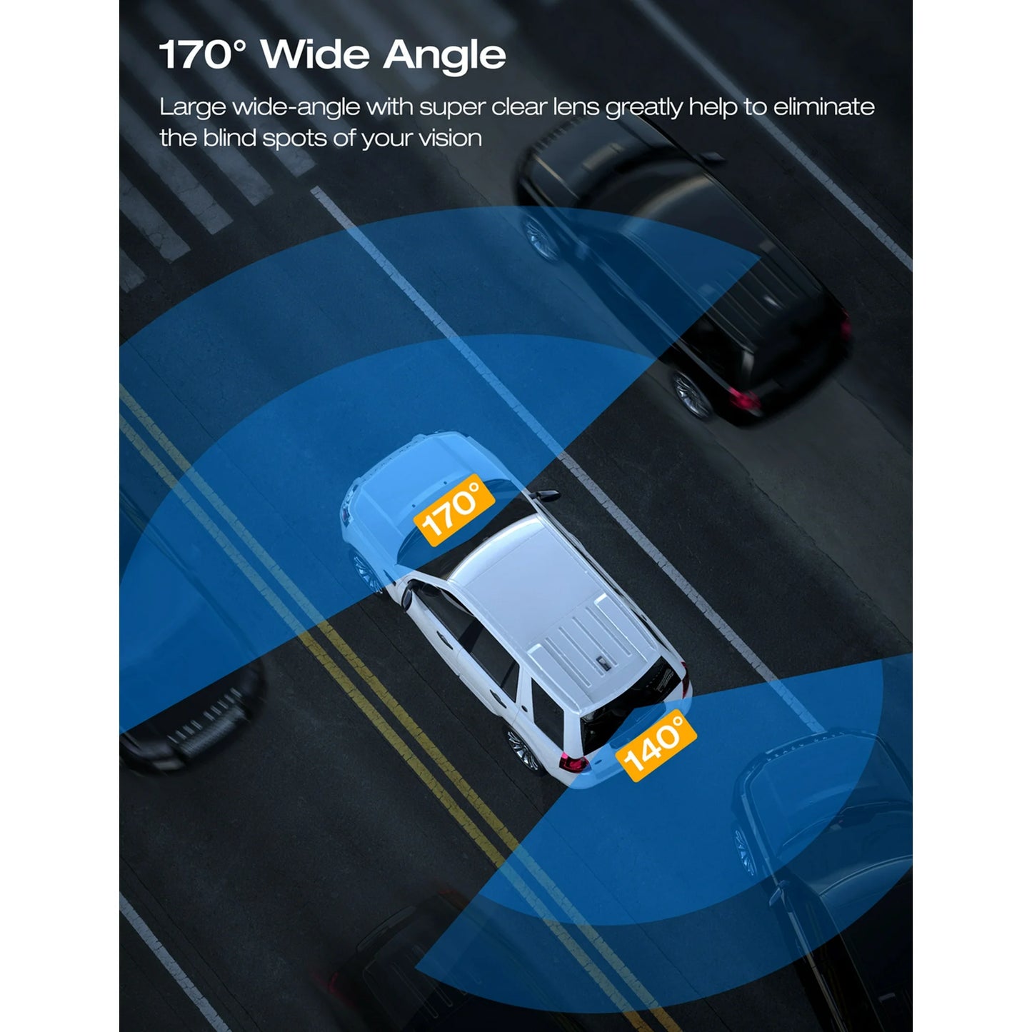 Toguard 4K Dash Cam Front and Rear 3 inch Dual Dash Camera, with 1080P Waterproof Car Camera, Loop Recording, G-Sensor, Night vision, Parking Monitor, WDR