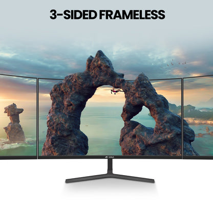 CRUA 24.5 Inch Gaming Monitor, IPS FHD(1920x1080P)/200Hz, 99% sRGB, Support FreeSync, 3-Sided Narrow Bezel, Compatible Wall Mountable(HDMI, DP), Built-in Speakers-Black