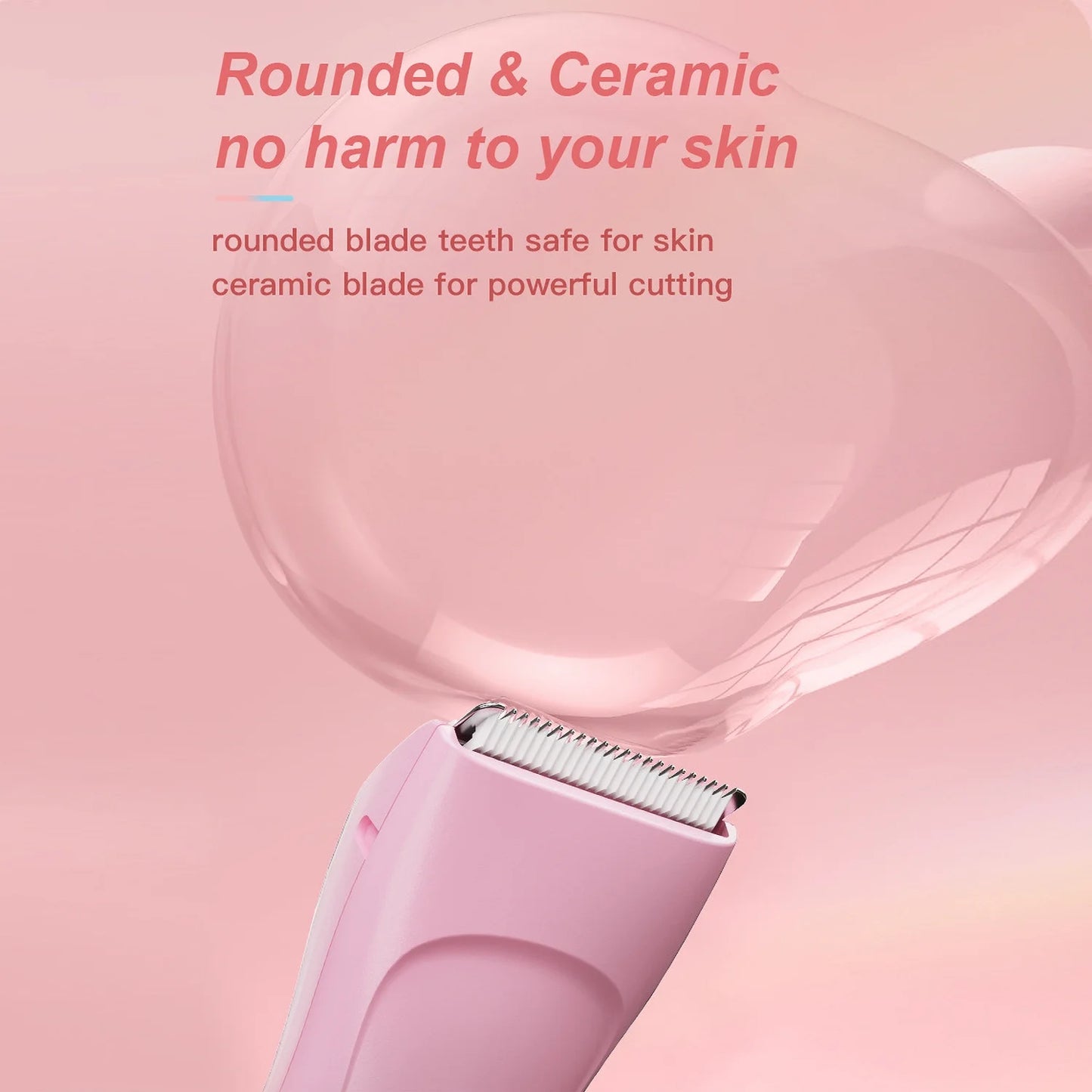Bikini Trimmer for Women Pubic Hair MichPong Women Electric Shaver Rechargeable Cordless Wet Dry Use