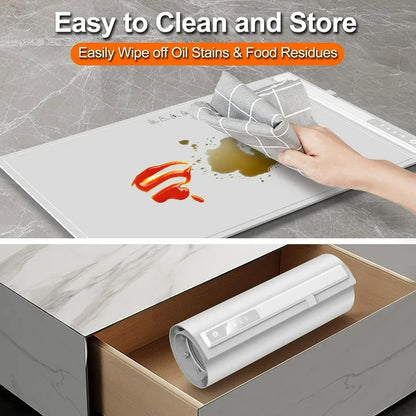 Silicone Food Warming Tray  Adjustable Temps 10s Heating,Portable Food Warmer for Dinner Parties, Buffet, Travel