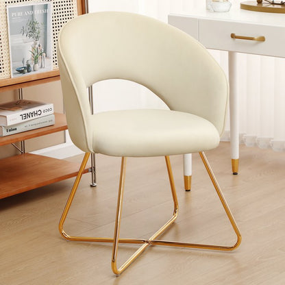Khaki Modern Stylish Upholstered Velvet Accent Papasan Chair