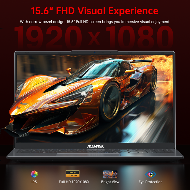 Acemagic 15.6'' FHD Gaming Laptop AMD Ryzen 7 5700U up to 4.3GHz 16GB DDR4 512GB SSD with Windows 11 Pro