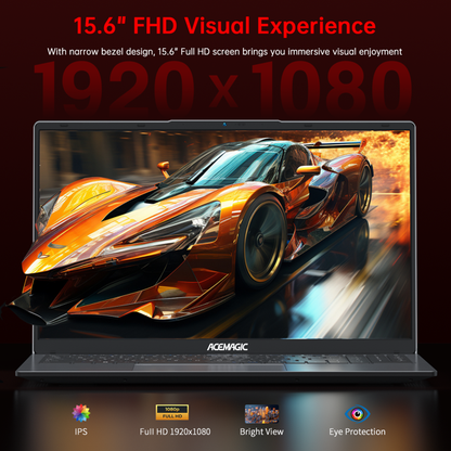 Acemagic 15.6'' FHD Gaming Laptop AMD Ryzen 7 5700U up to 4.3GHz 16GB DDR4 512GB SSD with Windows 11 Pro