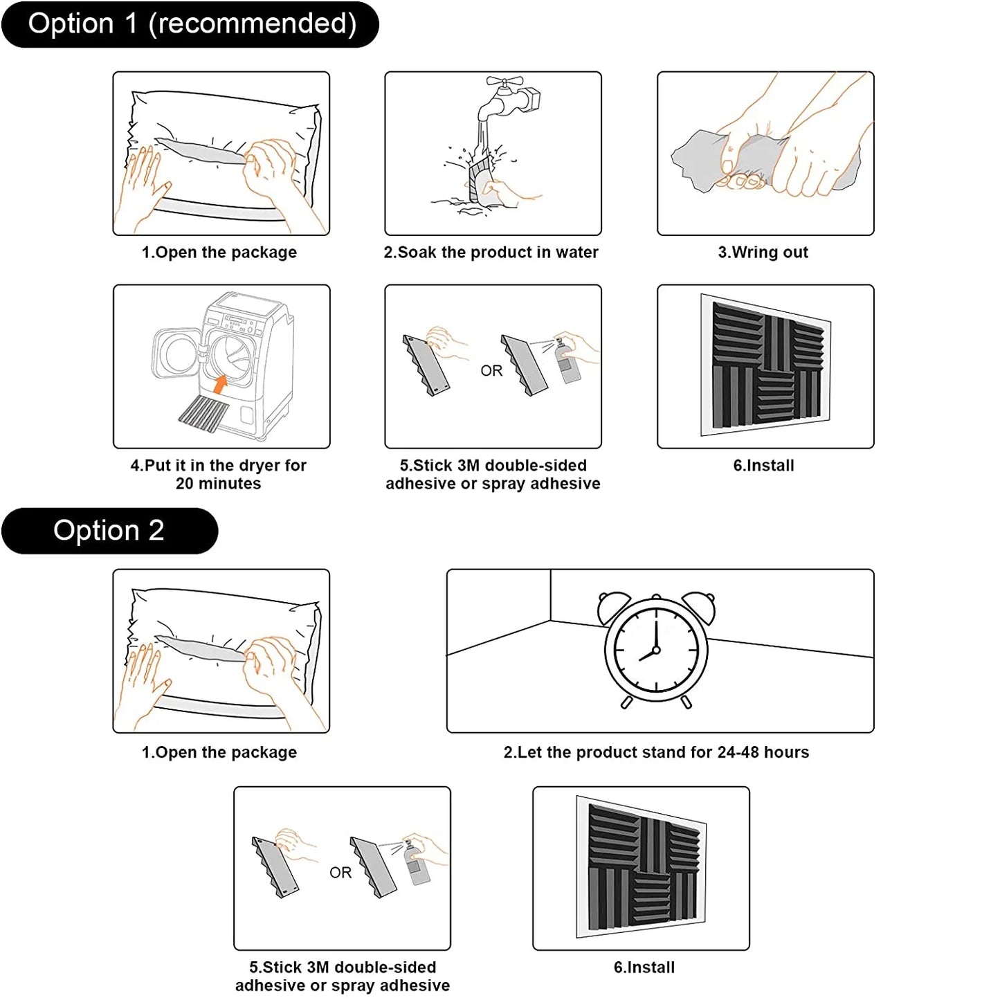 12 Pack Acoustic Panels, Studio Soundproofing Foam for Wall,12" X 12" X 1"