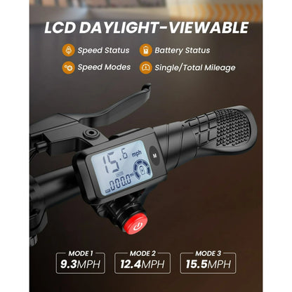 MIHOVER 450W Electric Scooter with Seat for Adult, 12 inch Commuter Electric Scooter with Basket and Adjustable Seat- up to 21 Miles 15.5MPH