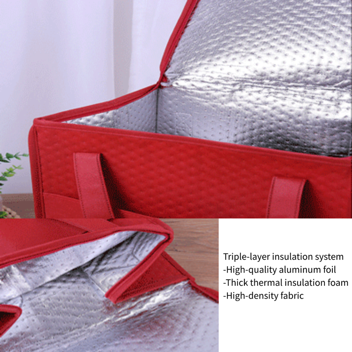 10 Pack Insulated Reusable Grocery Bag with Zippered Top, Large Insulated Bags, Thermal Food Storage Cooler Bag for Picnic, Travel, Groceries, Shopping