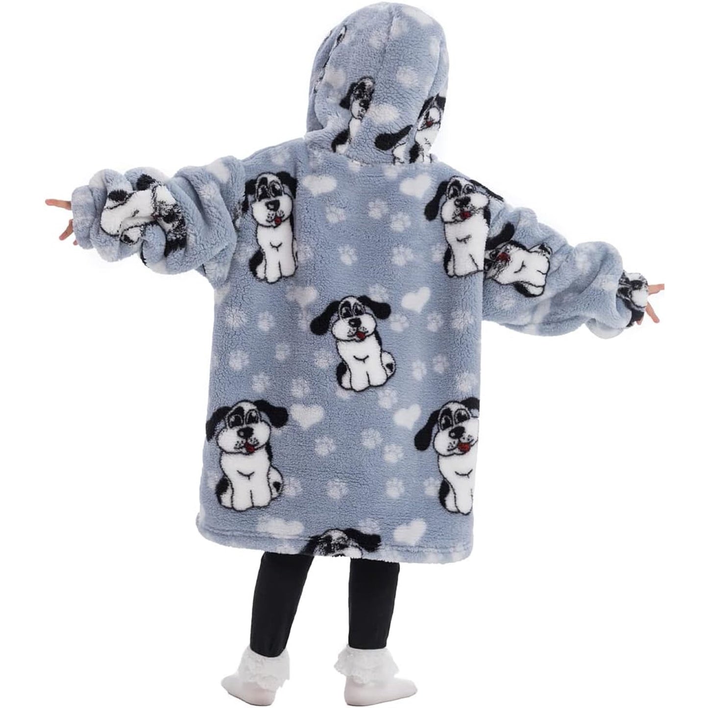 Wehilion 2-6YR Oversized Sweatshirt Blanket Hoodie for Kids Toddlers Cozy Hooded Blanket Sweatshirt with Pocket for Little Girl Boy