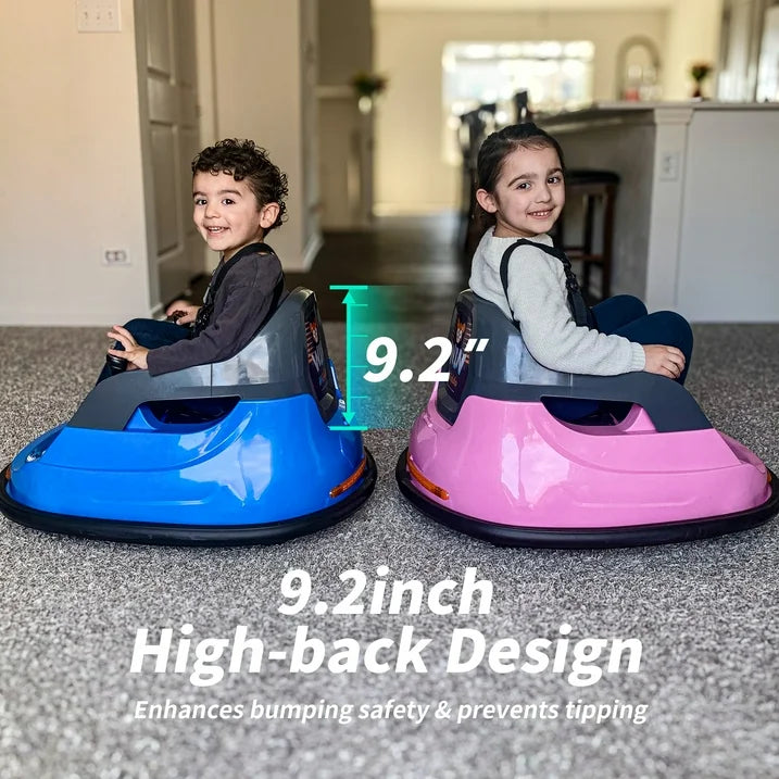 Hikiddo Bumper Car for Kids, 6V Powered Kids Ride on Toys Bumper Car for Toddlers 1.5-5 w/ Remote, 3 Speed - Pink