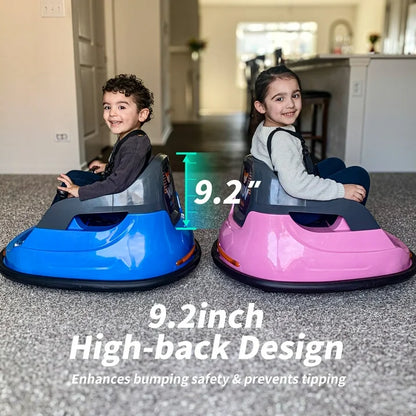 Hikiddo Bumper Car for Kids, 6V Powered Kids Ride on Toys Bumper Car for Toddlers 1.5-5 w/ Remote, 3 Speed - Pink