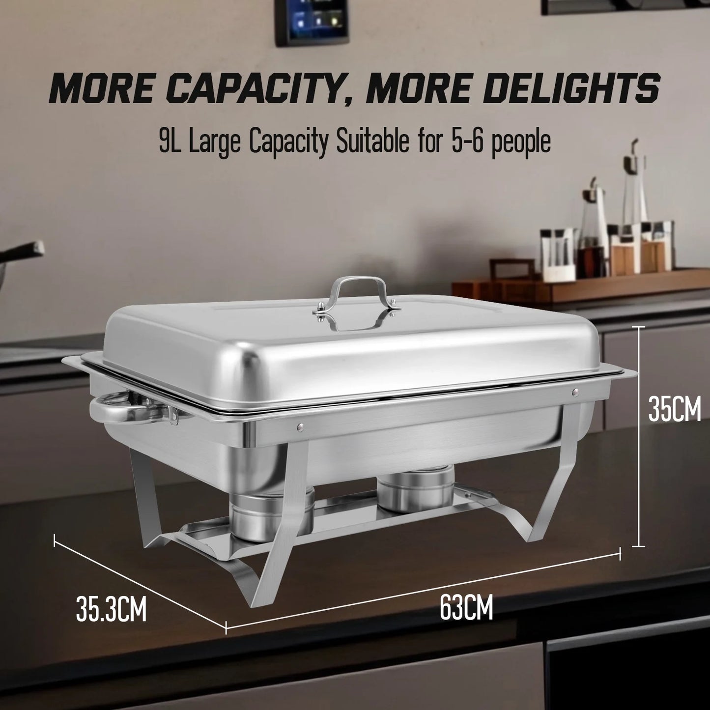 Chafing Dish Buffet Set 41 Pack, PRIJESSE 8QT Stainless Steel Chafing Dishes 2* 1/2 size food pans for Buffet, Chafers and Buffet Warmers Sets for Parties, Events, Wedding, Camping, Dinner