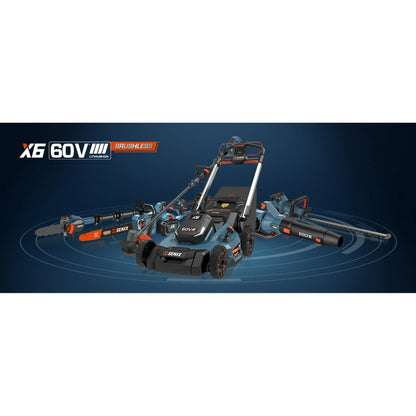 SENIX X6 60V Brushless 810CFM Cordless Leaf Blower, 4Ah Battery and Charger Included
