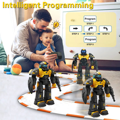 JUGAAD LIFE RC Robot Toys for Kids, Smart Remote Control Robot with Talking, Singing, Dancing, Programmable Interactive Gesture Sensing, Gifts for Boys Girls Age 3 4 5 6 7 8-12 Years Old (Yellow)