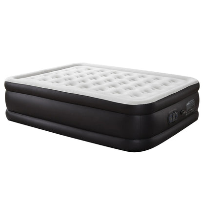 ZUNMOS Queen Air Mattress, 18" H Portable Low Noise Colchone Inflable with Built in Pump, Maximum Weight Capacity 660 LBS Air Bed for Camping, Indoor and Family