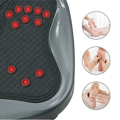 BTMWAY Vibration Plate Exercise Machine, Workout Equipment with Resistance Band, Vibration Plate for Lymphatic Drainage, Vibrating Plate Exercise Machine for Weight Loss, Cardio Equipment