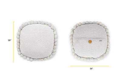 Pom Round Throw Pillow