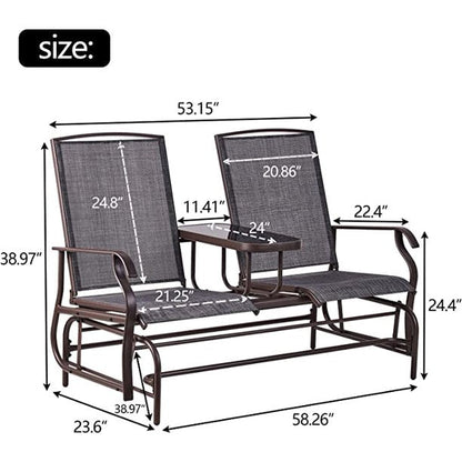 Glider Lounging Chair Lightweight Patio Backyard Furniture