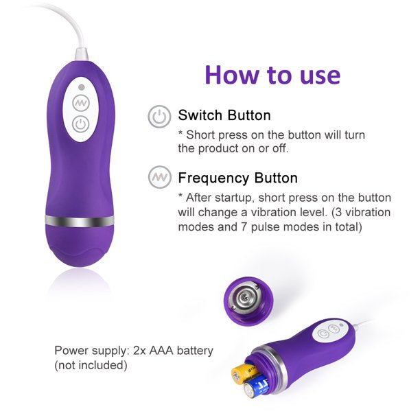 Aopar Nipple Clip Vibrating Breast Clamps Electric Nipple Stimulator with Remote Control 10-mode Sex Toys for Women Men, Purple