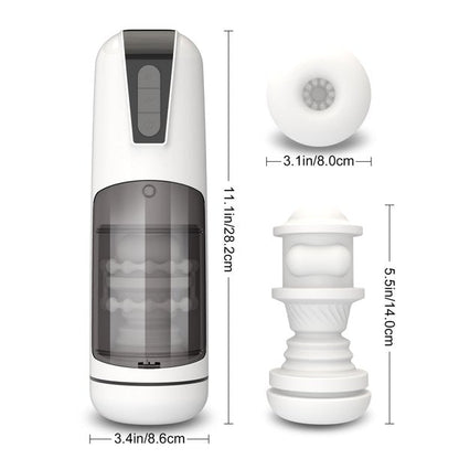 AOPAR Automatic Male Masturbator Cup with 7 Thrusting Rotating Modes Electric Stroker Toy Adult Sex Toys for Men White