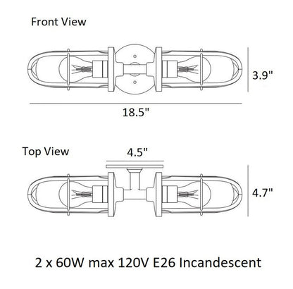 Weatherproof Ship's Double Well Glass