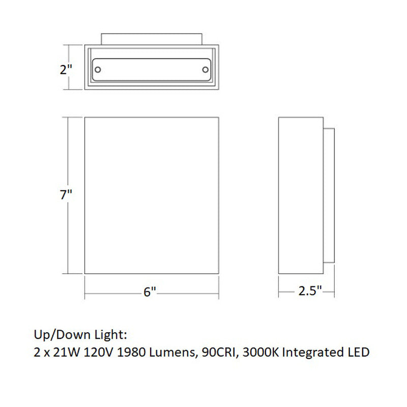 Inside Out™ Flat Box™ LED Sconce