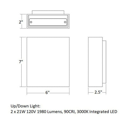 Inside Out™ Flat Box™ LED Sconce