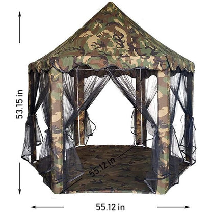 Camouflage Castle Kids Play Tent For Indoor And Outdoor