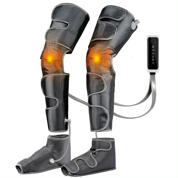 iFanze Leg Massager, Air Compression Thigh, Calf, Knee & Foot Massager for Circulation and Pain Relief, Muscles Relaxation, 2 Heat Levels, 4 Modes 4 Intensities