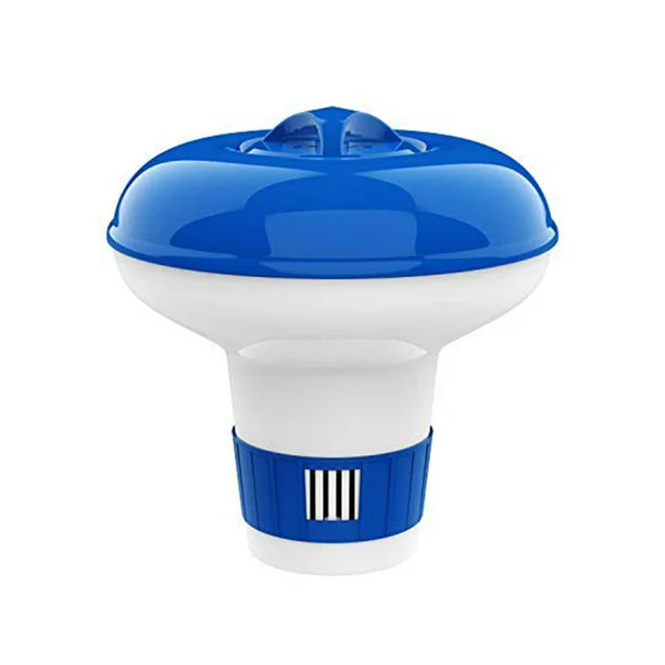 iFanze 5 inch Pool Chlorine Floating Dispenser, Compatible With 1" Chlorine Tablets and Bromine, Blue & White