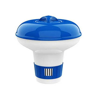 iFanze 5 inch Pool Chlorine Floating Dispenser, Compatible With 1" Chlorine Tablets and Bromine, Blue & White