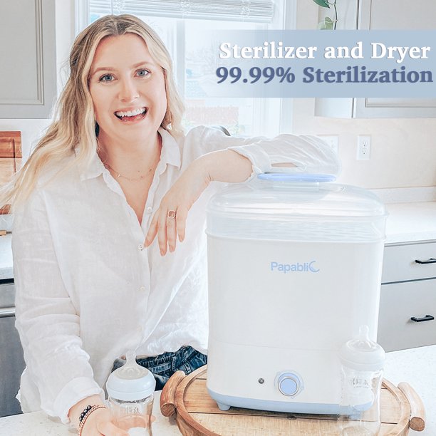 (Value $98.99)Papablic 11 Bottle Capacity Baby Bottle Electric Steam Sterilizer and Dryer Machine-Effective Sterilization-Fit for Baby Bottles, Breast Pump, Warmer Milk-Newborn Essentials Accessories