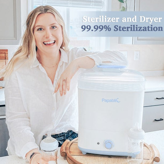 (Value $98.99)Papablic 11 Bottle Capacity Baby Bottle Electric Steam Sterilizer and Dryer Machine-Effective Sterilization-Fit for Baby Bottles, Breast Pump, Warmer Milk-Newborn Essentials Accessories