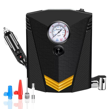 Ifanze Tire Inflator, Portable Air Compressor for Car, Auto Air Pump with LED Light 12V DC, 150PSI Tire Pump Electric Air Pump for Car, Bicycle, Motorcycle,Bikes,Balls,Balloons, Black