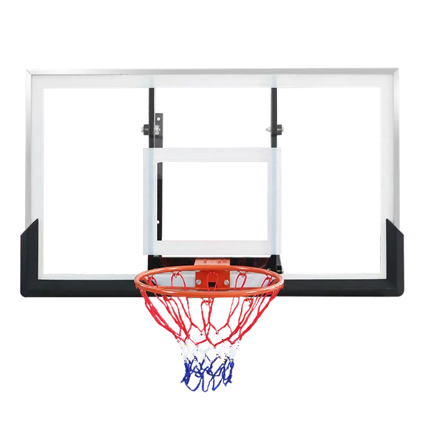 Wall Mount Basketball Hoop, Hoop with 48'' x 33'' Shatter Proof Backboard, Durable Rim and All-Weather Net for Indoor and Outdoor Use