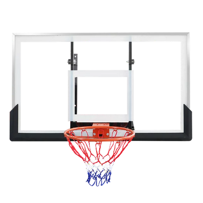 Wall Mount Basketball Hoop, Hoop with 48'' x 33'' Shatter Proof Backboard, Durable Rim and All-Weather Net for Indoor and Outdoor Use
