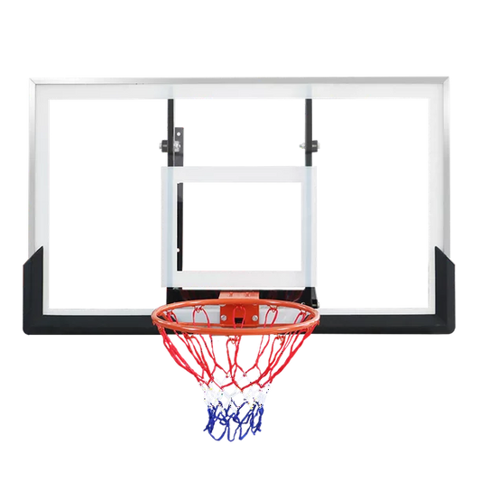 Wall Mount Basketball Hoop, Hoop with 48'' x 33'' Shatter Proof Backboard, Durable Rim and All-Weather Net for Indoor and Outdoor Use