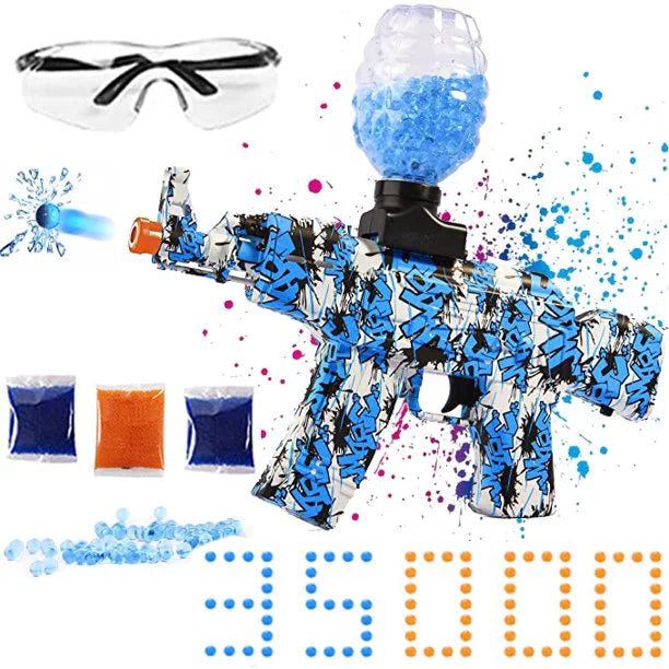 Automatic Gel Ball Blaster, with 35000 Water Beads, Splat Ball Shooting Game for Outdoor Activities, Gifts for Boys Girls Ages 12+
