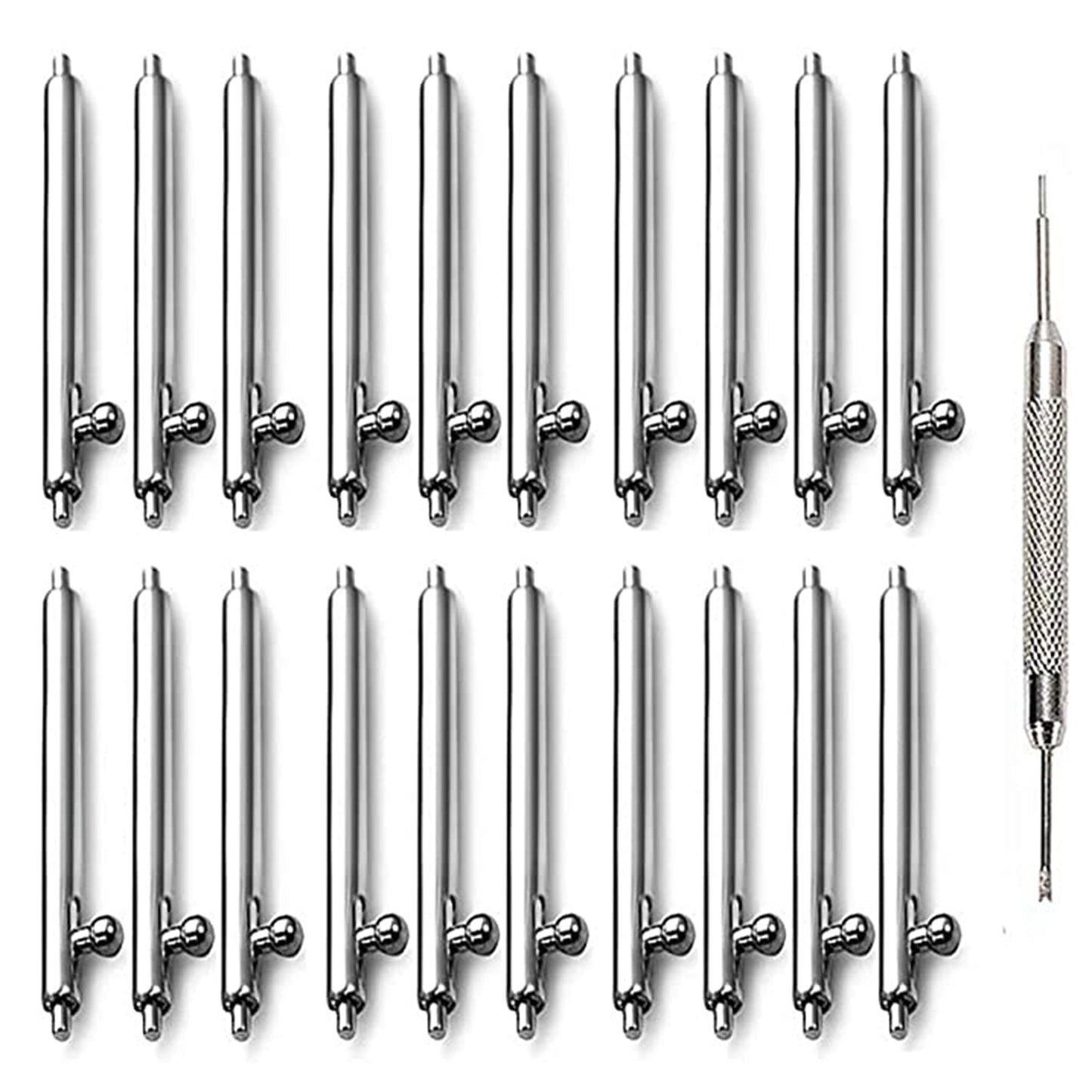 Aokelily 20MM Quick Release Spring Bars Pins-20PCS Stainless Steel Watch Strap Watch Repair Spring Bar Tool