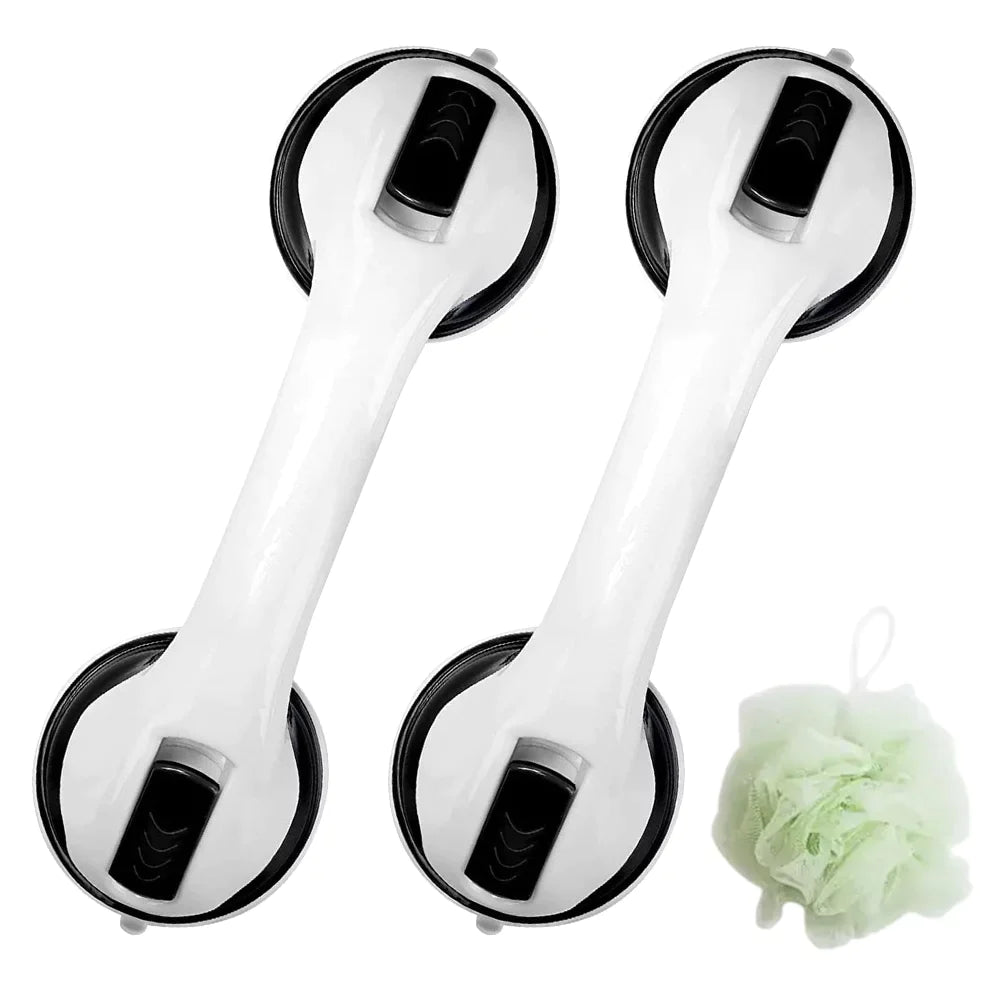 Vacushop 2-Pack Bath Grab Bars for Seniors, Shower Safety Grab Bar, Bathroom Tub Shower Handles for Elderly, With 12" Suction Bath Tub Hand Rail