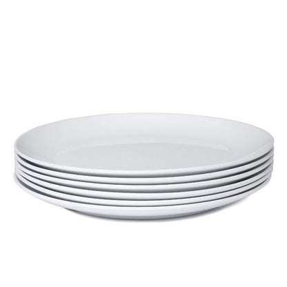 Melamine Dinner Plates - 12pcs 9inch Dinnerware Dishes Set for Indoor and Outdoor Use, Break-resistant, White