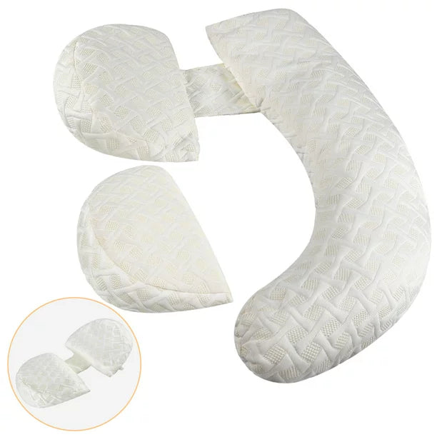 iFanze Pregnancy Pillows for Sleeping, Turkish Probiotic Fabric, White Gold
