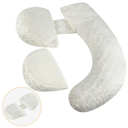 iFanze Pregnancy Pillows for Sleeping, Turkish Probiotic Fabric, White Gold
