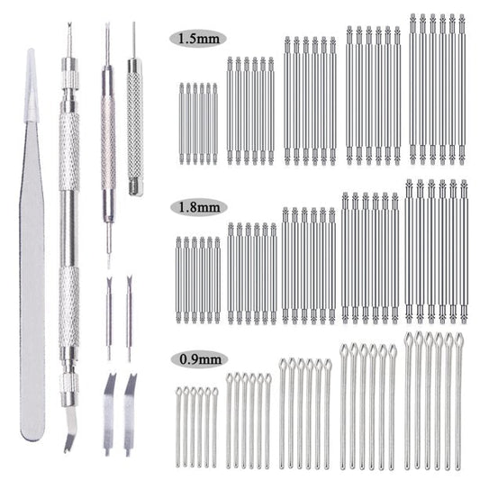 Aokelily 98PCS Spring Bar Tool Watch Band Tool Set, Watch Wrist Bands Strap Removal Repair Fix Kit with 4 Extra Tips Pins & Heavy Duty 316 Stainless Steel Pins