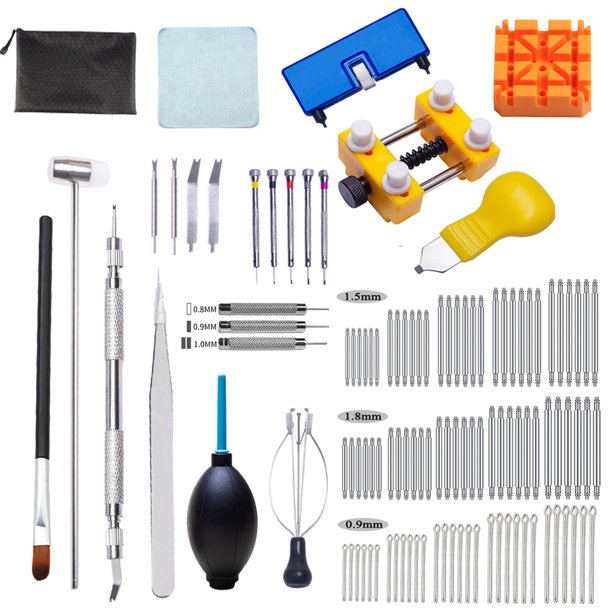 Aokelily Watch Repair Kit, Professional Watch Band Link Removal Tool, Watch Battery Replacement Tools, Spring Bar Tool Set with Zipper Bag
