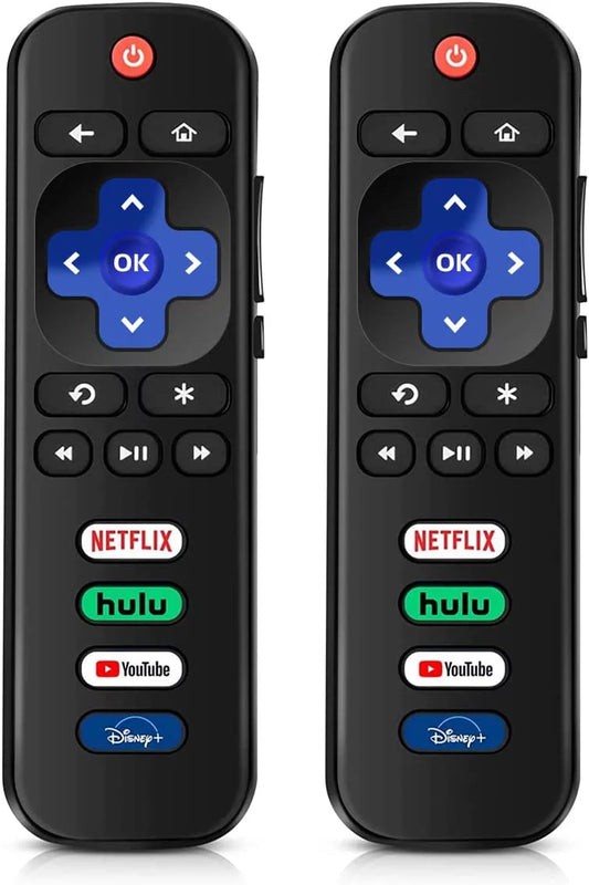 2 Packs Replaced Remote Control for TCL Roku TV/Hisense Roku/Onn Roku/Sharp Roku/Element Roku Westinghouse Roku/Philips Roku/Jvc Roku/Insignia Roku/RCA Roku Series Smart TVs