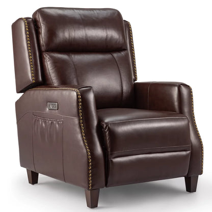 Power Lift Recliner Chair Leather Single Sofa Modern Armchair with Adjustable Backrest & Footrest Accent Lounge Chair for Living Room Home Theater