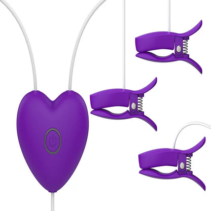 Breast Clamps Flirting Vibrating - 10 Vibration Modes Adult Toy Massager, Stimulator Wired Vibrators for Women & Couples